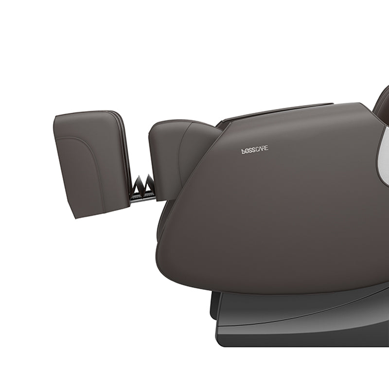 Bosscare GR8012 extendable footrest design showing 6.3-inch manual extension for users between 4'11" to 5'11".