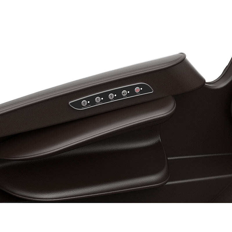 Detail view of the side control panel on BossCare GR8012 massage chair