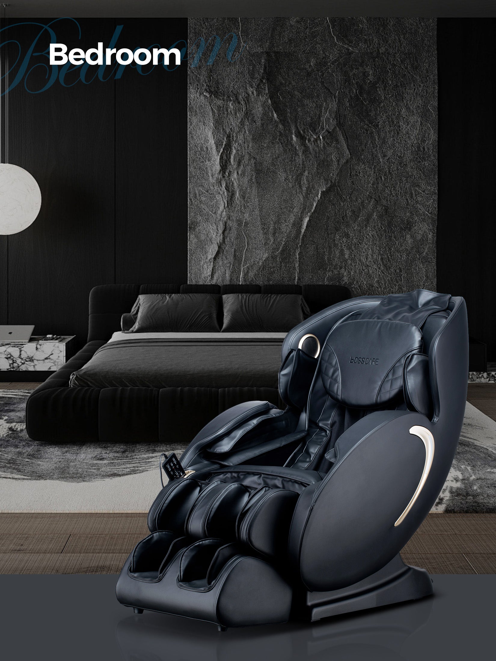 Bosscare GR8527 massage chair placed in a modern bedroom corner