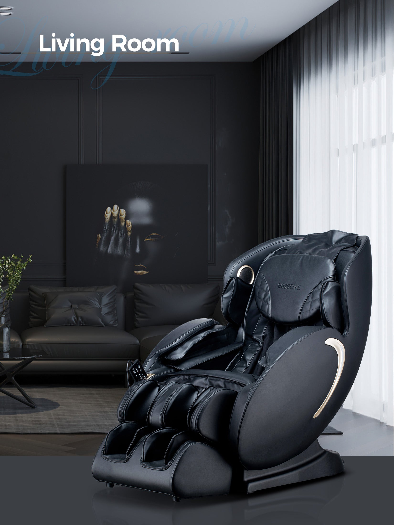 Bosscare GR8527 massage chair in a modern living room setting