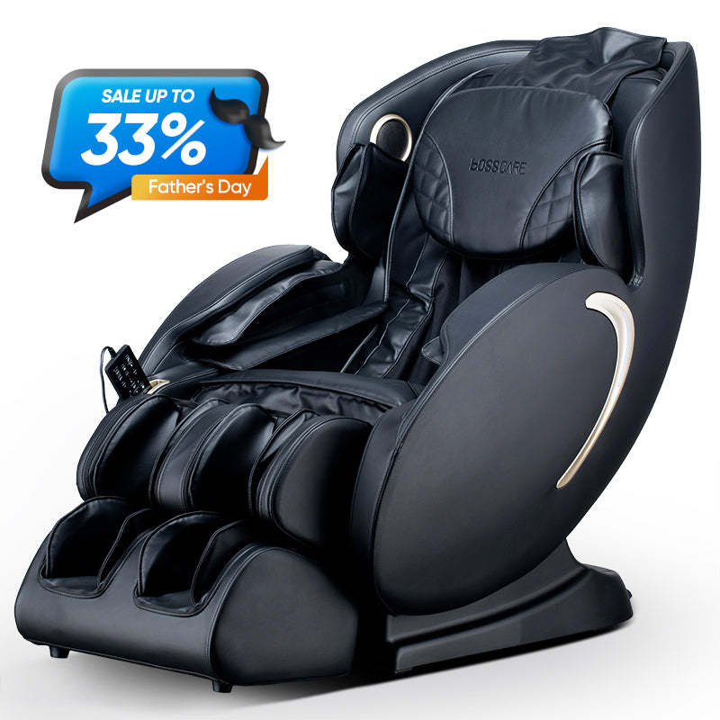 Bosscare GR8527 SL track massage chair in black with sale badge