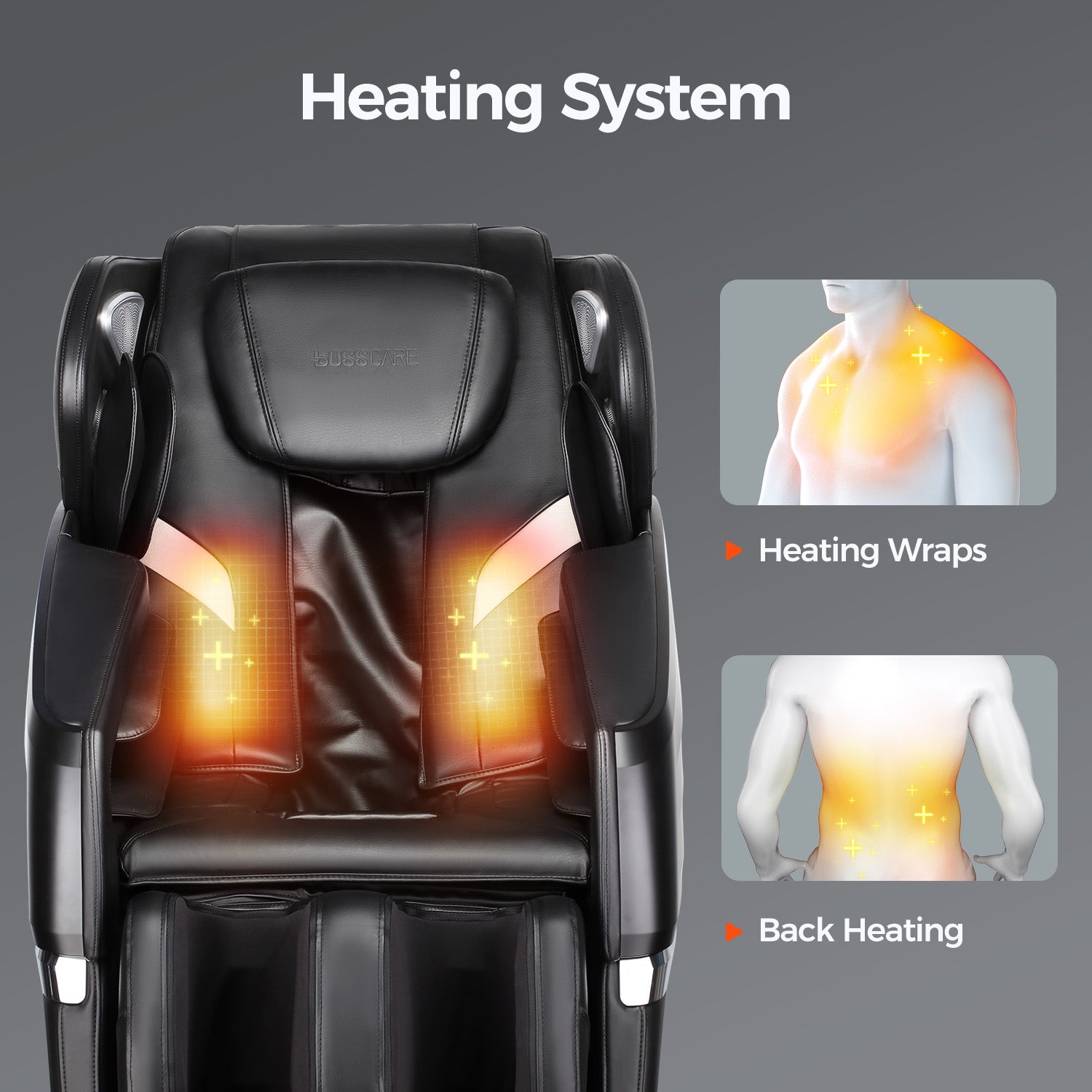 Bosscare GR8601 massage chair with back and shoulder heating system