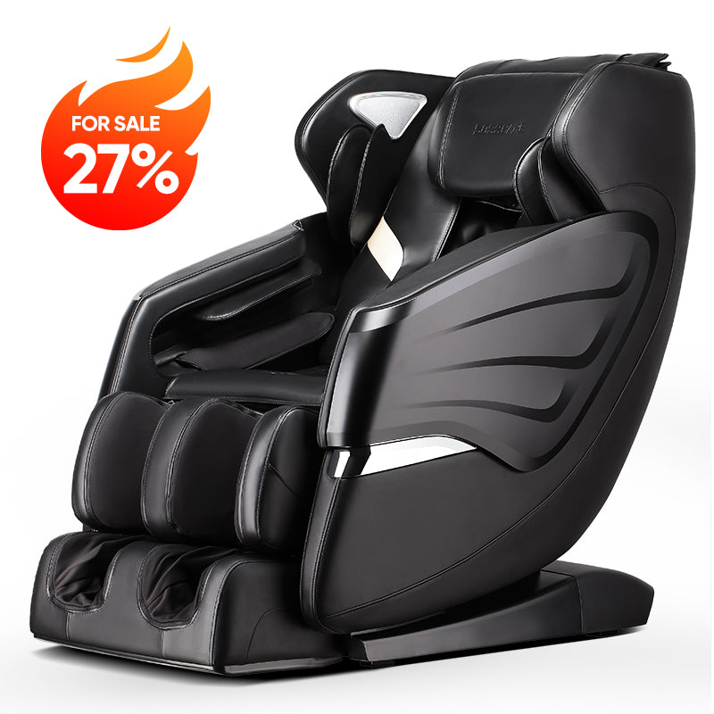 Bosscare GR8601 SL track massage chair in black with sale badge