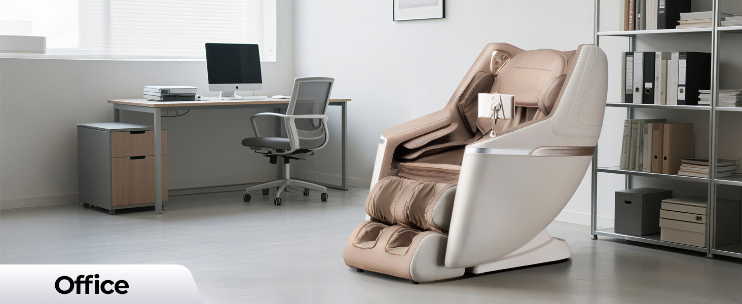 Bosscare GR8602 beige massage chair for home office relaxation
