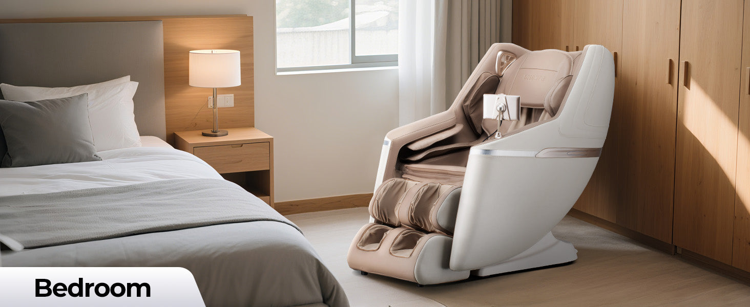 Bosscare GR8602 beige massage chair for living room home relaxation