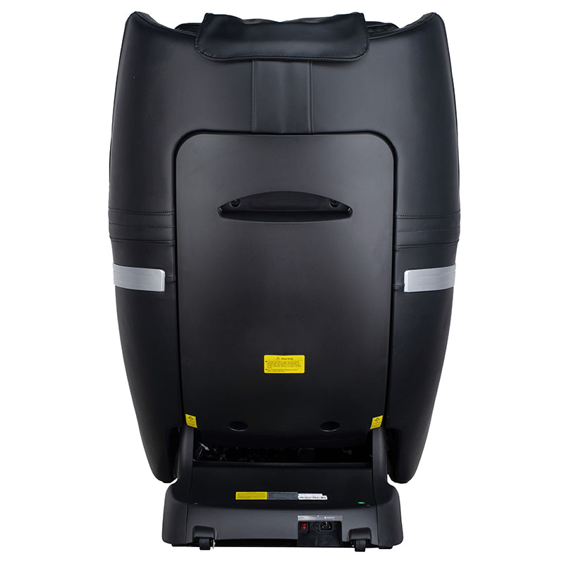 Bosscare GR8602 black massage chair rear panel and base view