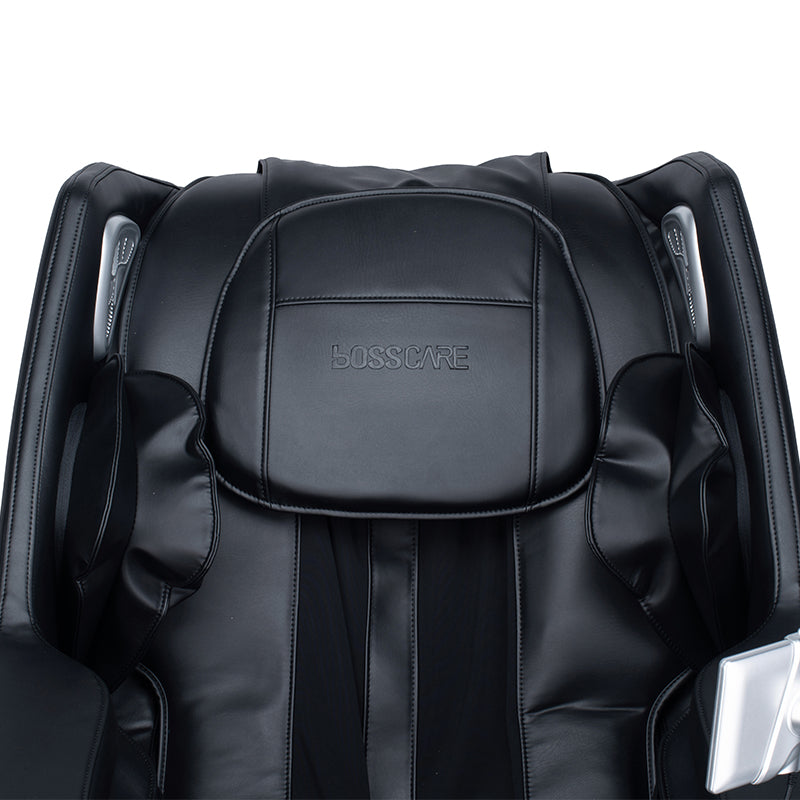 Bosscare GR8602 black massage chair backrest and shoulder area detail