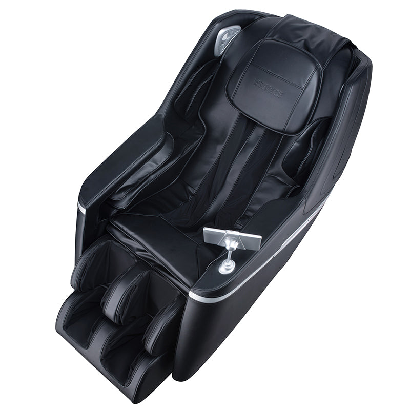 Bosscare GR8602 black massage chair reclined top angle product view