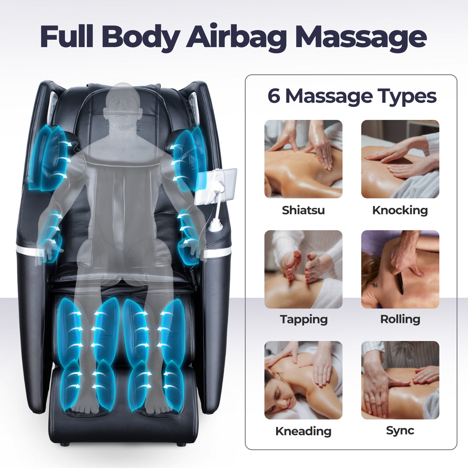 Bosscare GR8602 full-body airbag massage with six massage techniques