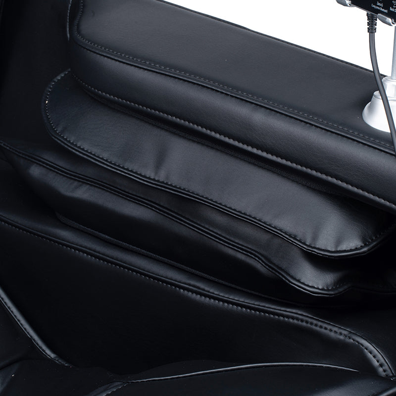 Bosscare GR8602 black massage chair side padding and upholstery detail