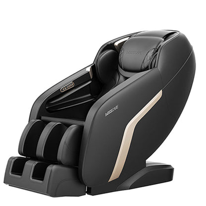 Bosscare GR8661 black SL track massage chair angled front view