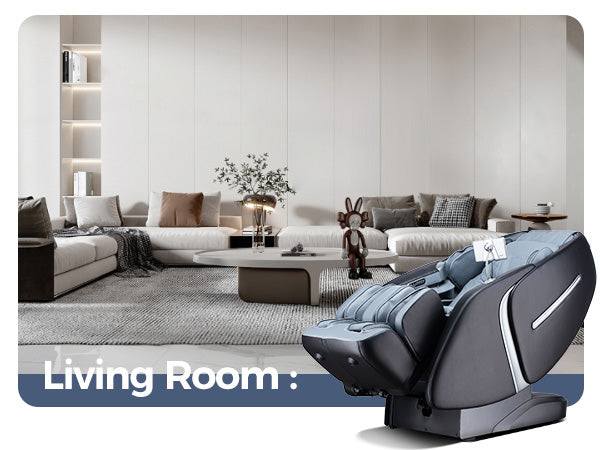 Bosscare GR8676 Pro gray massage chair in a bright modern living room
