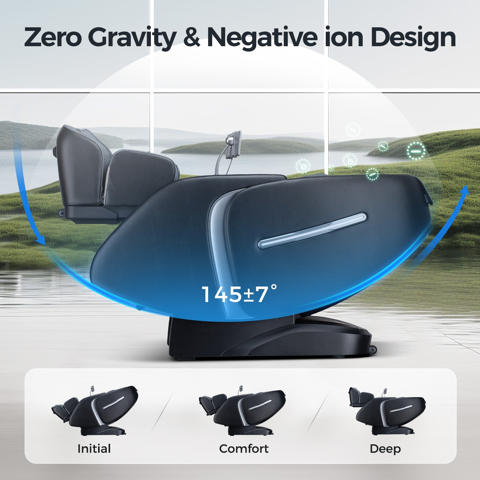Bosscare GR8676 Pro zero gravity massage chair with negative ion function